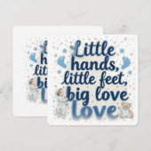 Save The Date Bain de bébé petits petons  (Devant / Derrière)