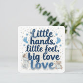 Save The Date Bain de bébé petits petons  (Debout devant)