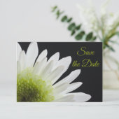 Save The Date Baise blanche sur mariage noir Enregistrer la date (Debout devant)