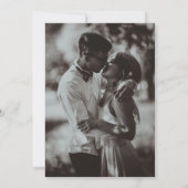 Save The Date Bal Disco Élégant | Noir et blanc avec photo (Dos)