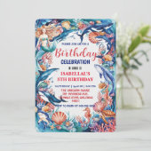 Save The Date Baleine blanche bleu mermaid baleine requin annive (Debout devant)