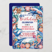 Save The Date Baleine blanche bleu mermaid baleine requin annive (Devant / Derrière)