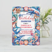 Save The Date Baleine blanche bleu mermaid baleine requin annive (Debout devant)