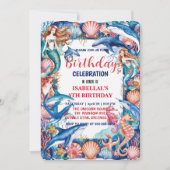 Save The Date Baleine blanche bleu mermaid baleine requin annive (Devant)