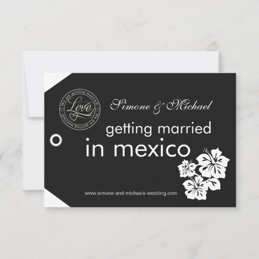 Save The Date Balise de bagage Enregistrer les Dates classique n (Dos)