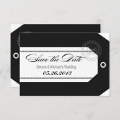 Save The Date Balise de bagage Enregistrer les Dates classique n (Devant / Derrière)