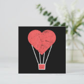 Save The Date Ballons à air chaud de coeur mignon (Debout devant)