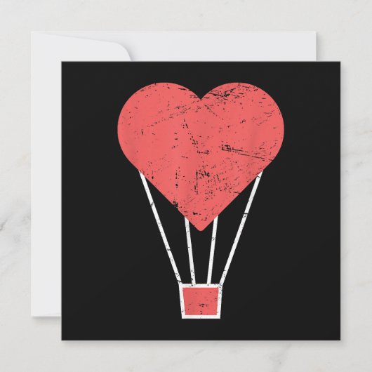 Save The Date Ballons à air chaud de coeur mignon (Devant)