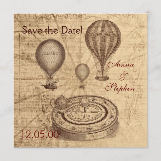Save The Date Ballons à air chaud vintages Enregistrer la date