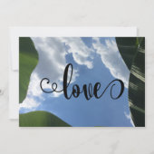 Save The Date Banana Leaf encadré Sky Tropical Enregistrer la da (Dos)