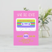 Save The Date Bande cassette rétro colorée (Debout devant)