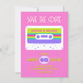 Save The Date Bande cassette rétro colorée (Devant)