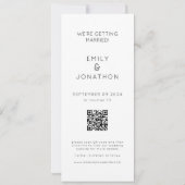 Save The Date Bande de 4 photos Code QR Photobooth Mariage (Dos)