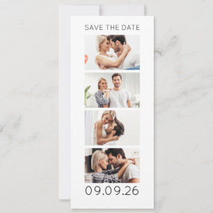 Save The Date Bande de 4 photos Code QR Photobooth Mariage