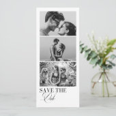 Save The Date Bande de photos de calligraphie élégante avec code (Debout devant)