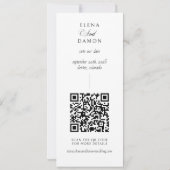 Save The Date Bande de photos de calligraphie élégante avec code (Dos)