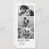 Save The Date Bande de photos de calligraphie élégante avec code (Devant)