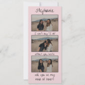 Save The Date Bande de photos Signet rose La servante d'honneur (Devant)