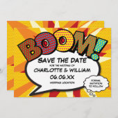 Save The Date Bande dessinée moderne BOOM (Devant / Derrière)