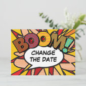 Save The Date Bande dessinée moderne pour changer la date de l'é (Debout devant)