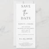 Save The Date Bande photo minimaliste moderne (Dos)