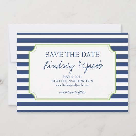 Save The Date Bandes nautiques Enregistrer la date (Devant)