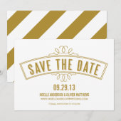 SAVE THE DATE BANDIÈRE VINTAGE | ANNONCE DE MISE À JOUR DE LA DA (Devant / Derrière)