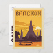 Save the date | Bangkok, Thailand Aankondigingskaart (Voorkant / Achterkant)