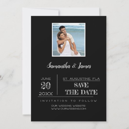 Save The Date Banner Over Me Is Love Monogrammed Mariage (Dos)