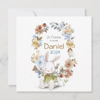 Save The Date Banny Rabet new born Greeting cards