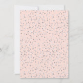 Save The Date Baptême rose vif Baptême Brisant Coeurs d'argent (Dos)