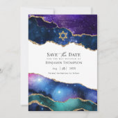 Save The Date Bar Mitzvah Galaxie Agate (Devant)