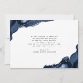 Save The Date Bar Mitzvah Moderne Bleu Nuit Ombré Agate Script (Dos)