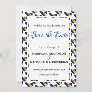 Save The Date BARBADOS Personnalisé Mariage de l'écriture de cél