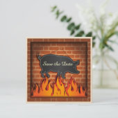 Save The Date Barbecue en plein air et porc effiloché ! (Debout devant)