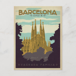 Save the date   Barcelona, Spanje Sagrada Familia Aankondigingskaart