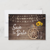 Save The Date Baril de bois de pays - Enregistrer la date (Devant)