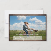 Save The Date Baril de bois de pays - Enregistrer la date (Dos)