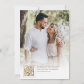 Save The Date Barne Bois blanc Citrouille rose Floral Mariage Ph (Dos)