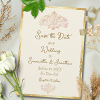 Baroque Vintage Mexicain Mariage Rose Doré
