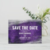 Save The Date Barre Mitzvah Moderne Aquarelle violet Silver (Debout devant)