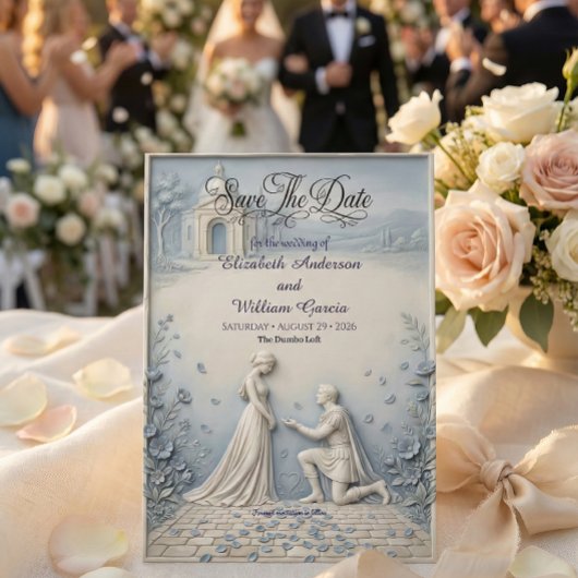 Save The Date Bas Relief Neoclassical Chapel Romance