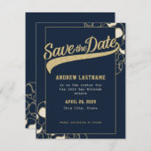 Save The Date Baseball Bar Mitzvah Enregistrer la date (Devant / Derrière)
