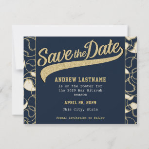 Save The Date Baseball Bar Mitzvah Enregistrer la date