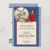 Save The Date Baseball Bar Mitzvah Enregistrer la date (Devant / Derrière)