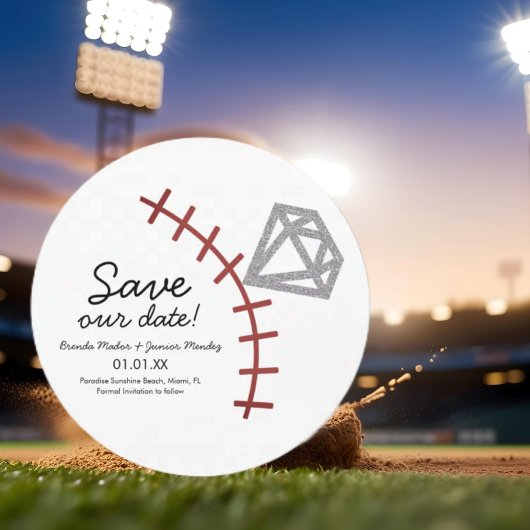 Save The Date Baseball Diamant de grand chelem 