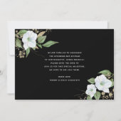 Save The Date Bat mitzvah Black Gold Script Aquarelle Floral (Dos)