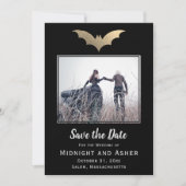 Save The Date Bats Mariage Halloween Enregistrer La Date (Devant)
