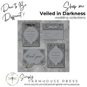 Save The Date Batte victorienne jusqu'à la mort Mariage noir et 