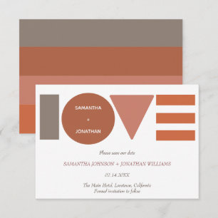 Save The Date Bauhaus Love Stried Mariage